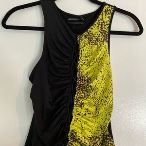 Neon lace up tank
